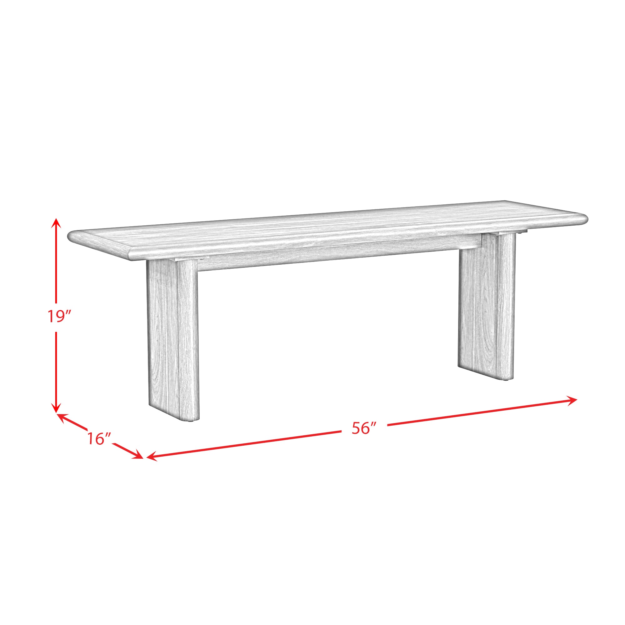 Brisbane Dining Bench In Brown