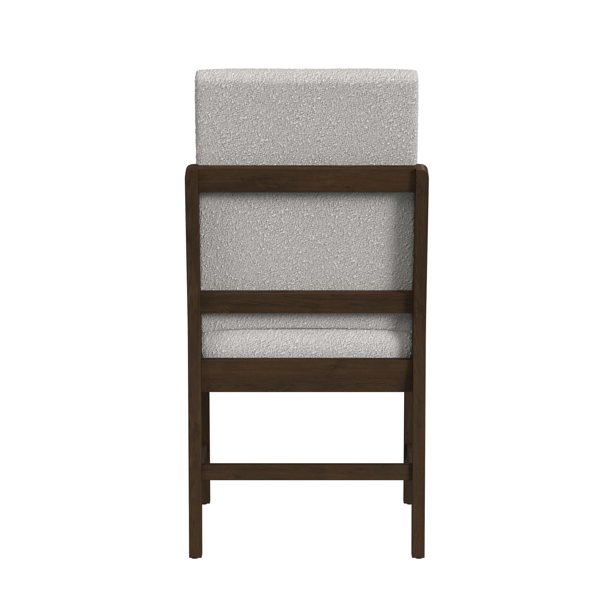 Brisbane Dining Side Chair With Boucle Beige Fabric In Brown (2 Per Carton)