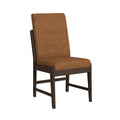 Brisbane Dining Side Chair With Bozeman Brown PU In Brown (2 Per Carton)