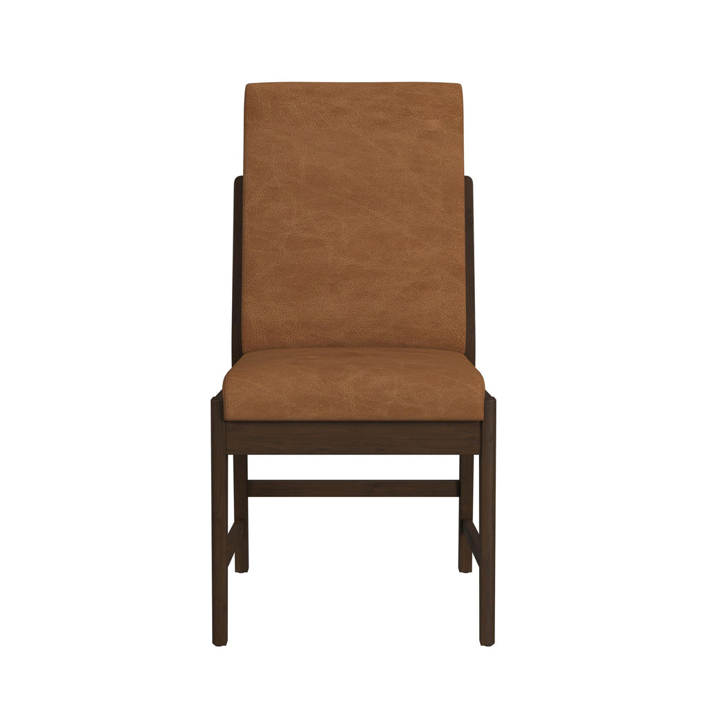 Brisbane Dining Side Chair With Bozeman Brown PU In Brown (2 Per Carton)