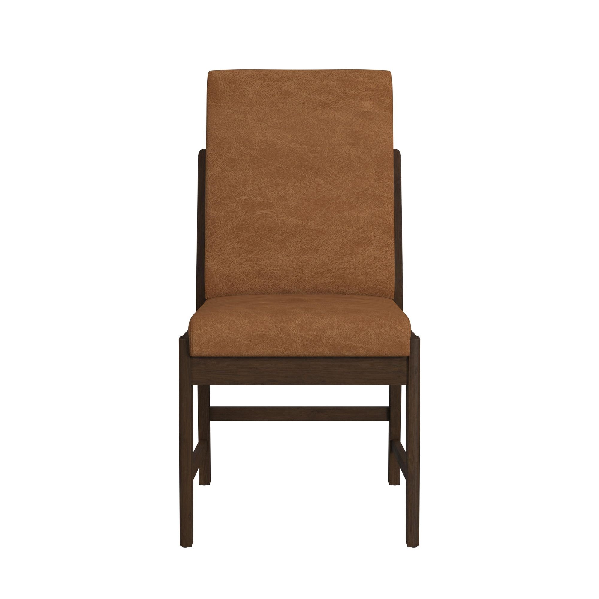 Brisbane Dining Side Chair With Bozeman Brown PU In Brown (2 Per Carton)