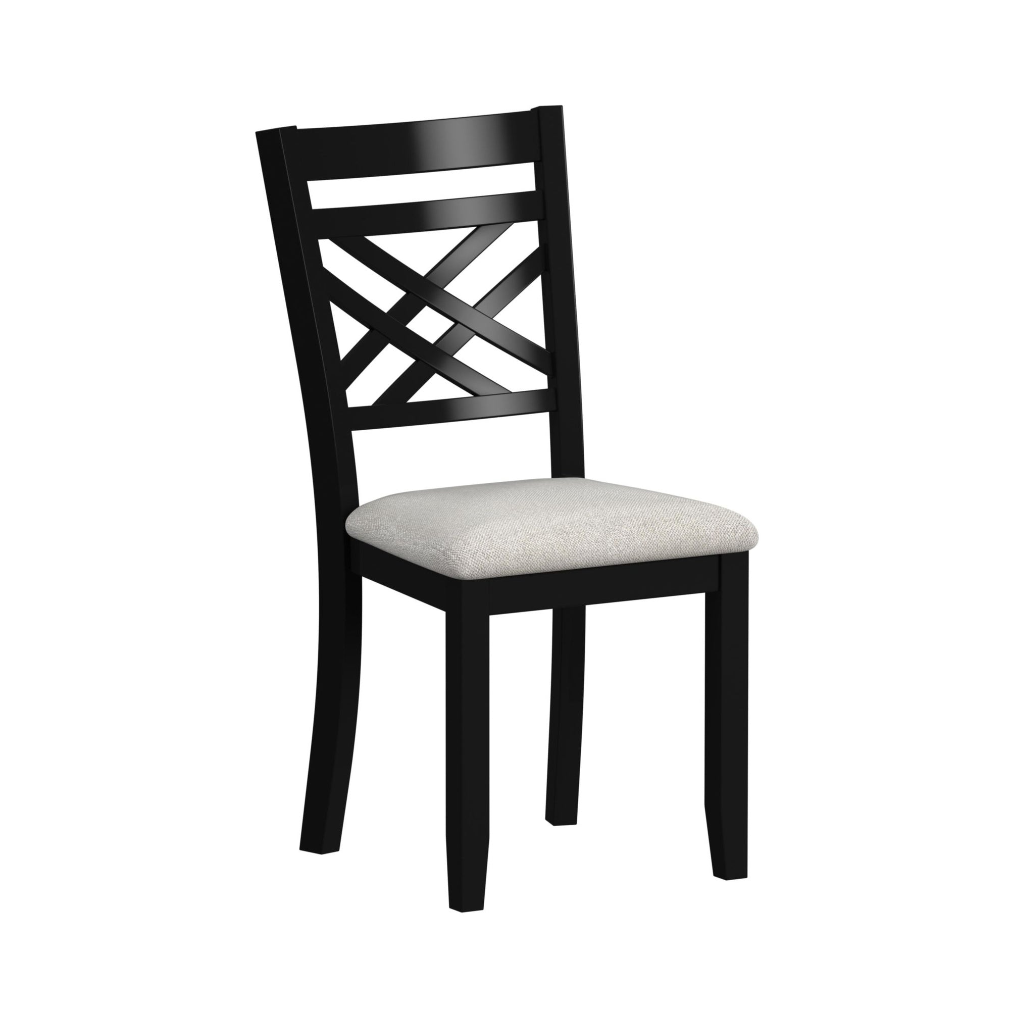 Brooks 6Pc Dining Set With Table, 4 Wood Back And Uph Seat Chairs, And Bench In Medium Brown & Black