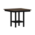 Brooks 5Pc Counter Set With Table And 4 Uph Seat & Wood Back Chairs In Medium Brown & Black