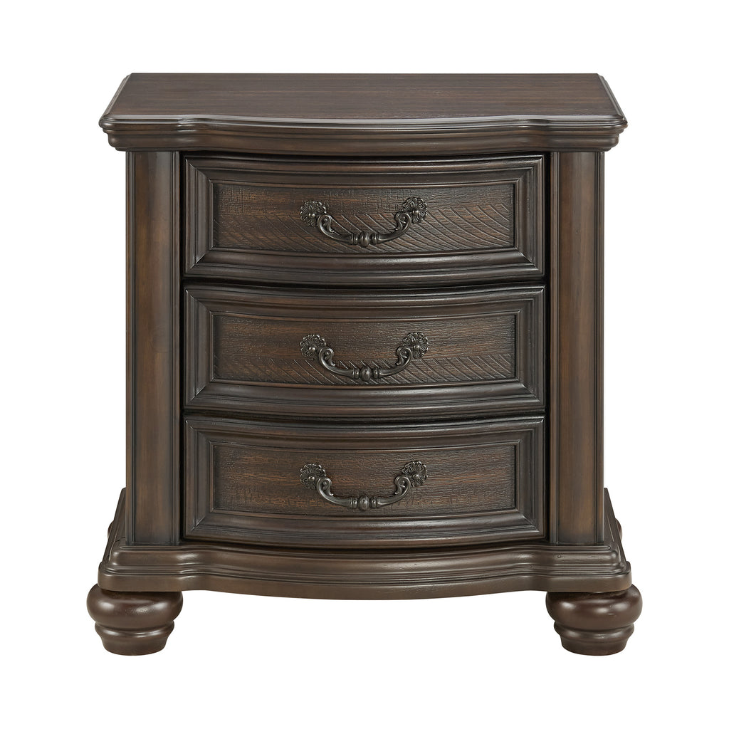 Brunswick 2-Drawer Nightstand With Usb In Mahogany