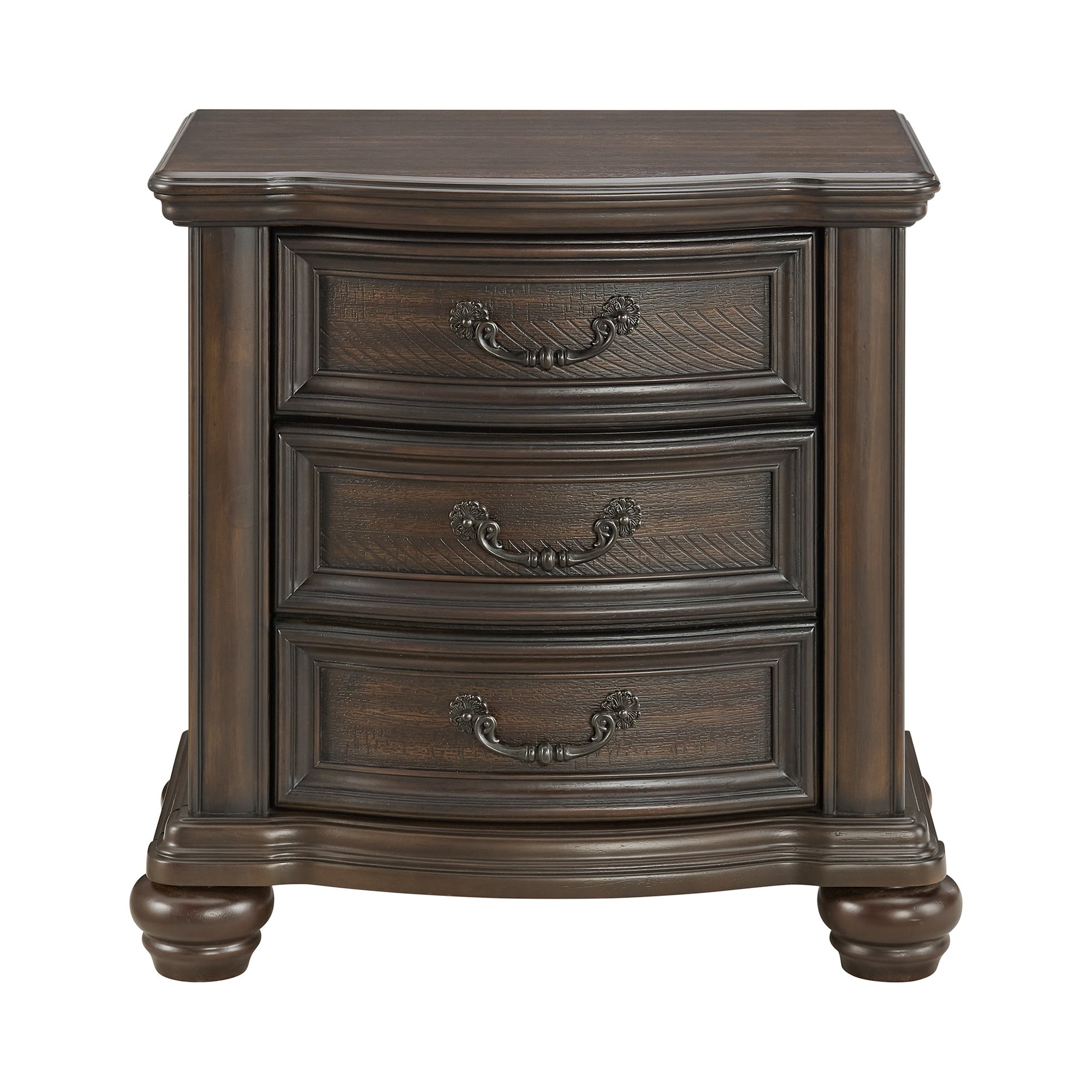Brunswick 2-Drawer Nightstand With Usb In Mahogany