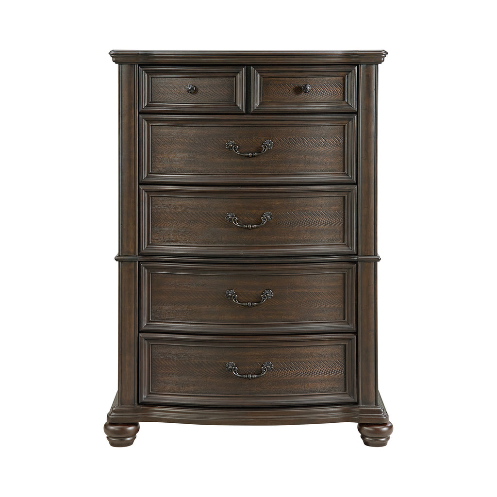 Brunswick 5-Drawer Chest In Mahogany