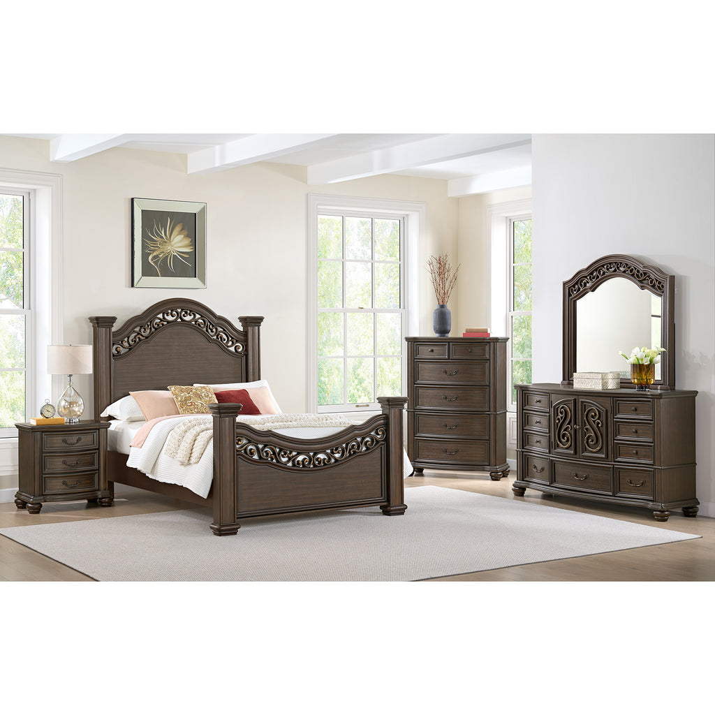 Brunswick 5-Drawer Chest In Mahogany