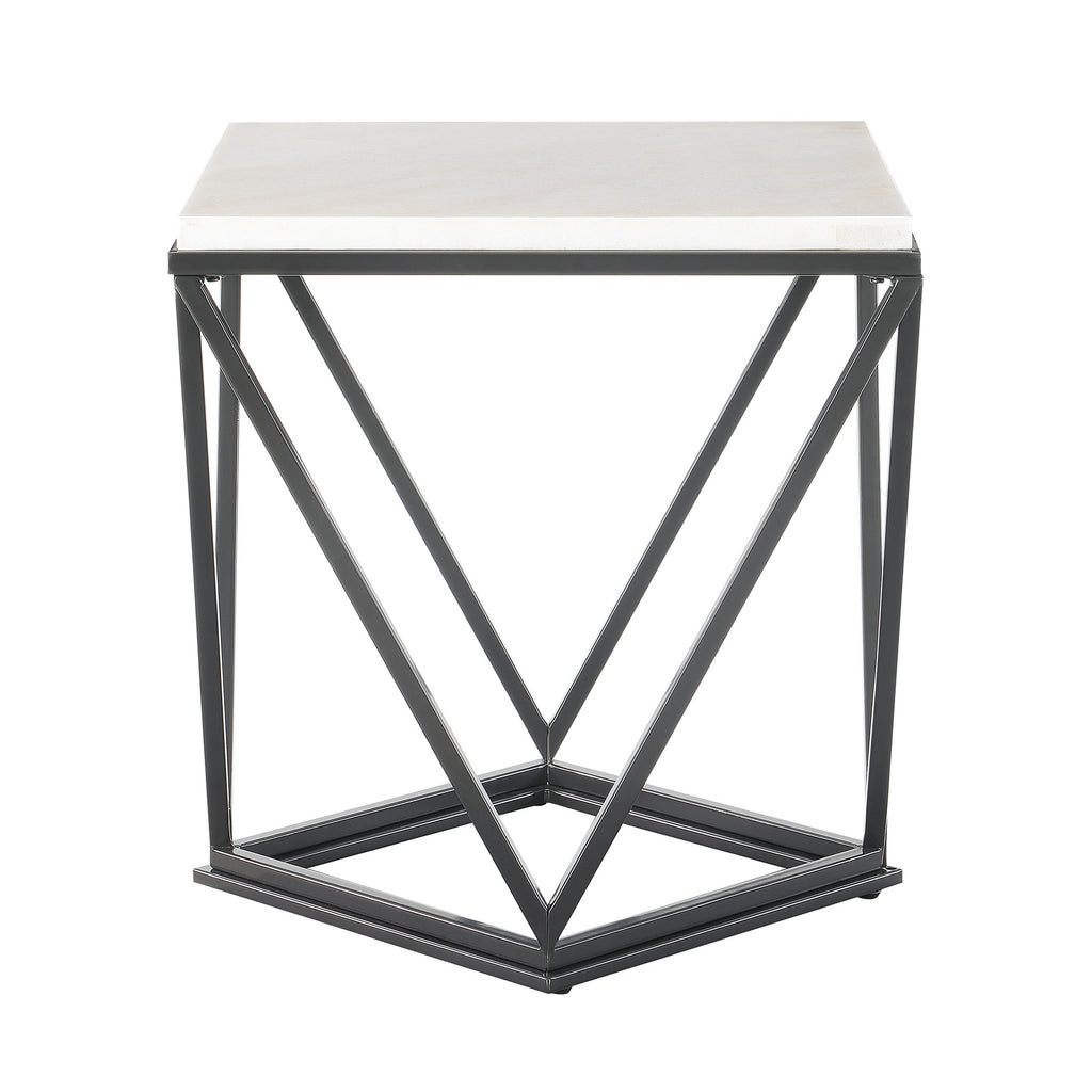 Riko End Table W/ Metal Leg