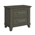 Canterbury 2-Drawer Nightstand With Usb In Grey