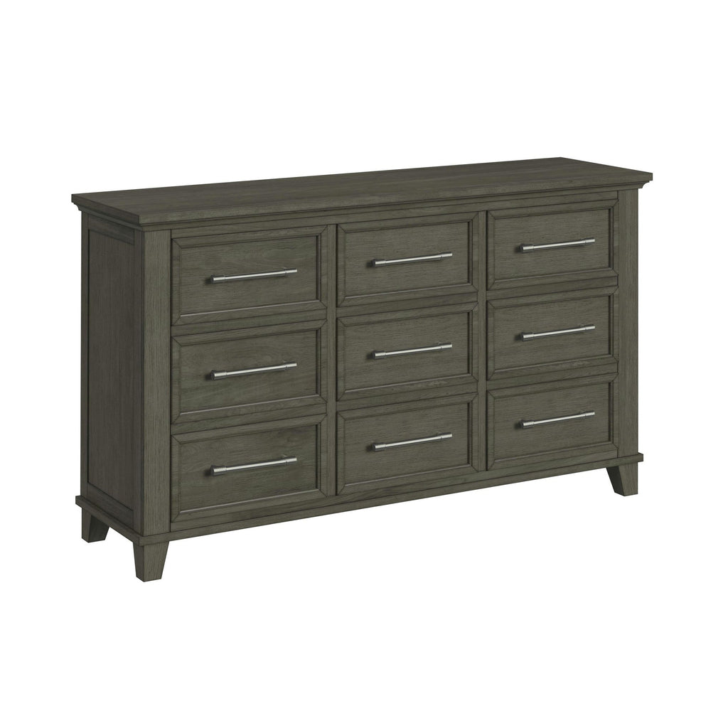Canterbury 9-Drawer Dresser In Grey
