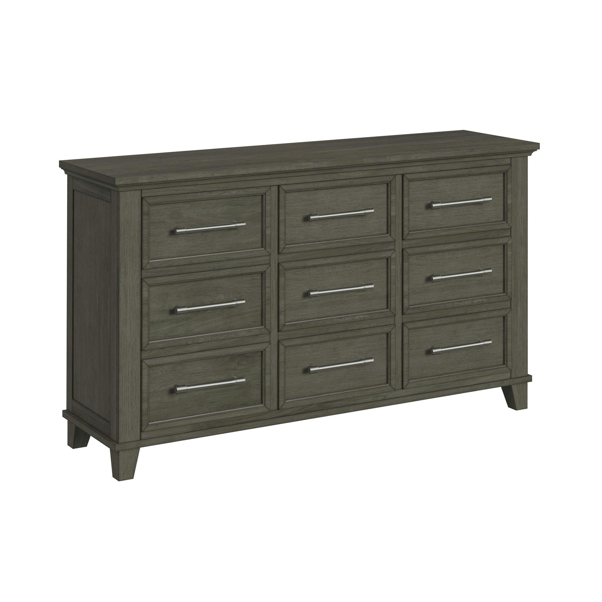 Canterbury 9-Drawer Dresser In Grey