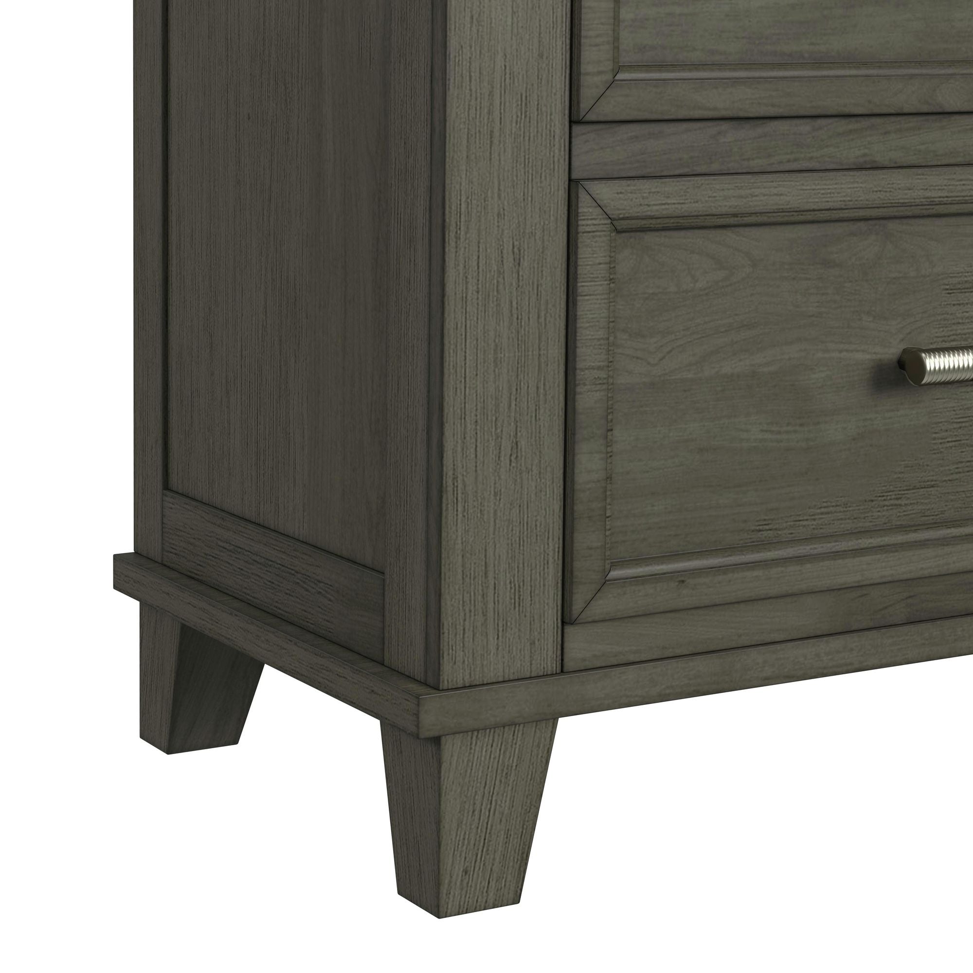 Canterbury 2-Drawer Nightstand With Usb In Grey