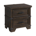 Colorado City 2-Drawer Nightstand With Usb In Charcoal