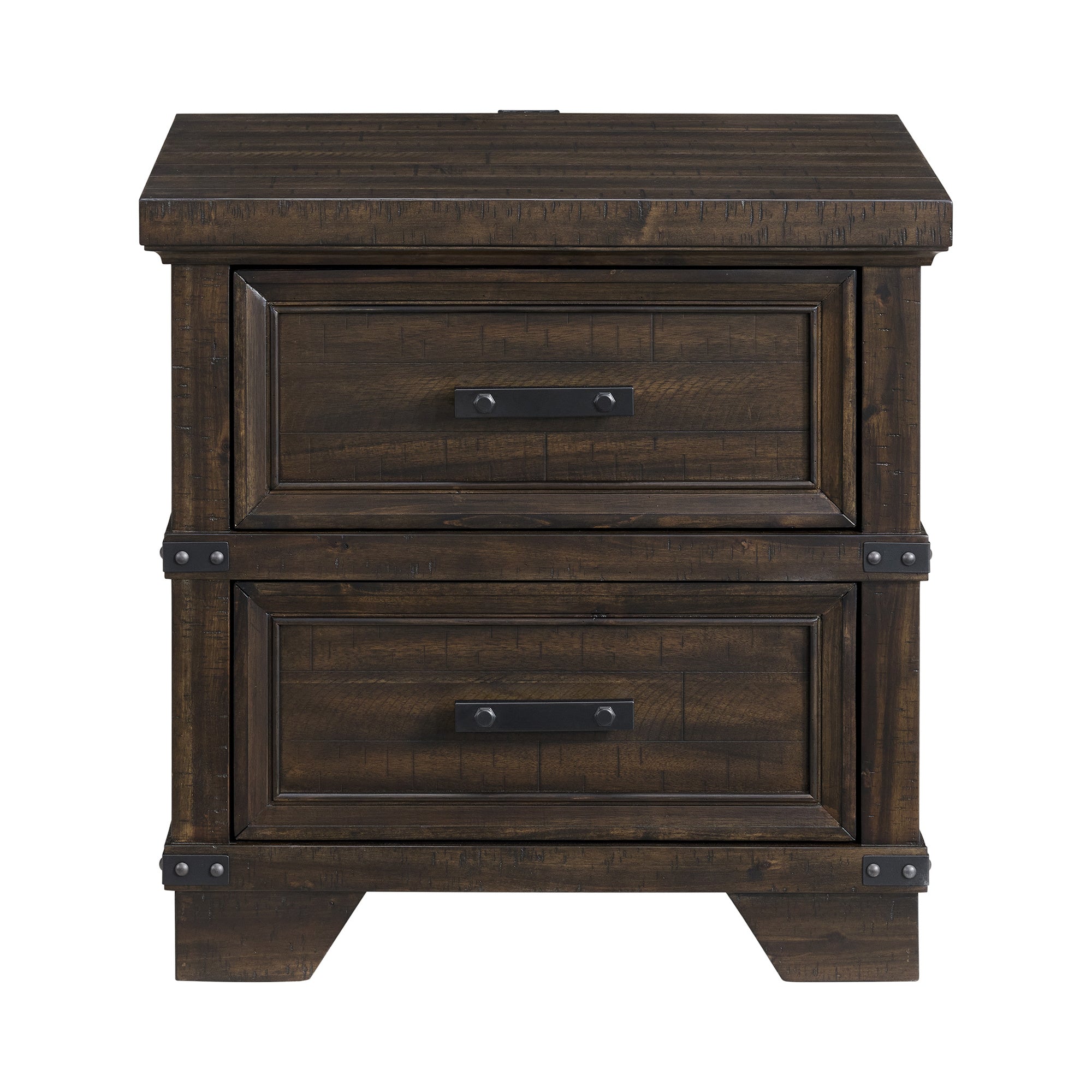 Colorado City 2-Drawer Nightstand With Usb In Charcoal