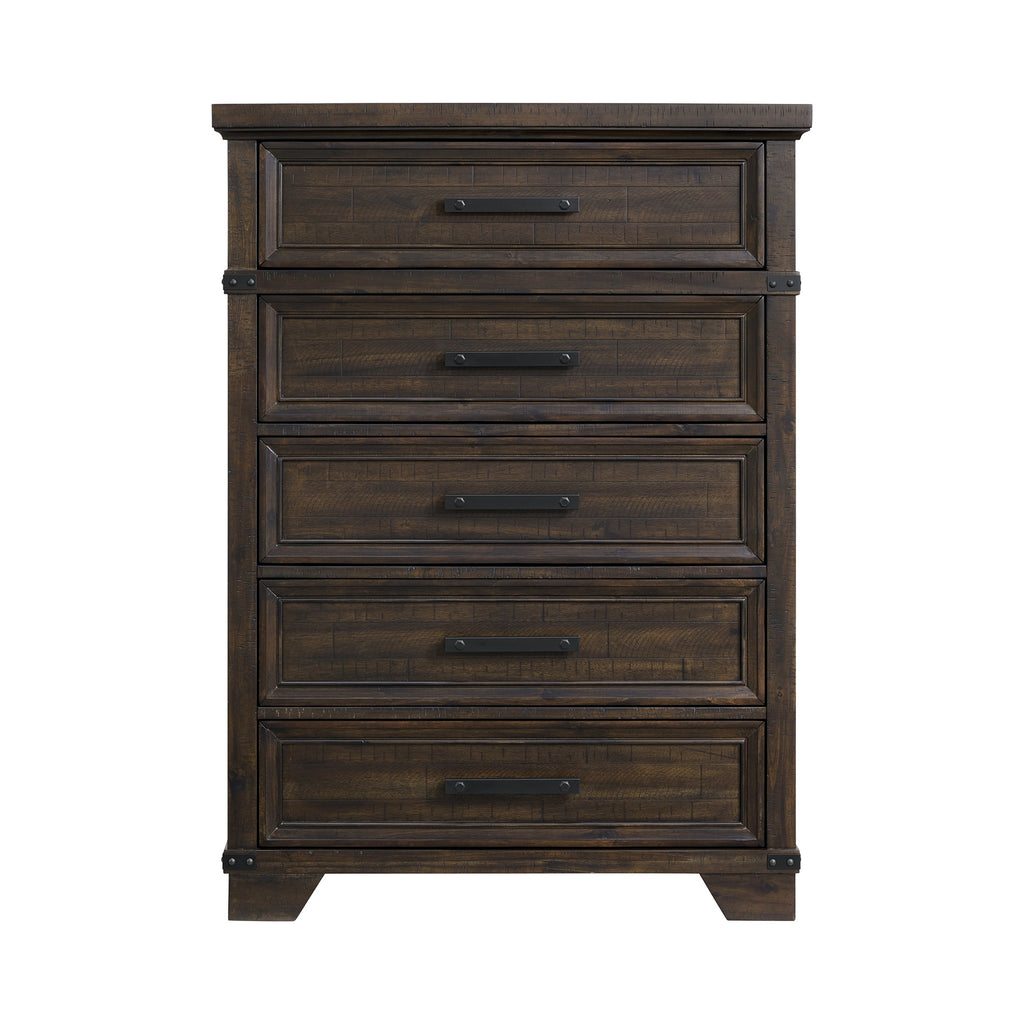 Colorado City 5-Drawer Chest In Charcoal