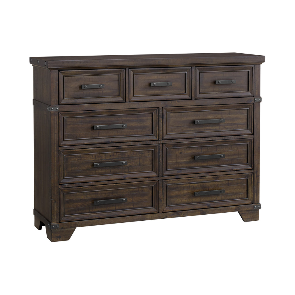 Colorado City 9-Drawer Dresser In Charcoal