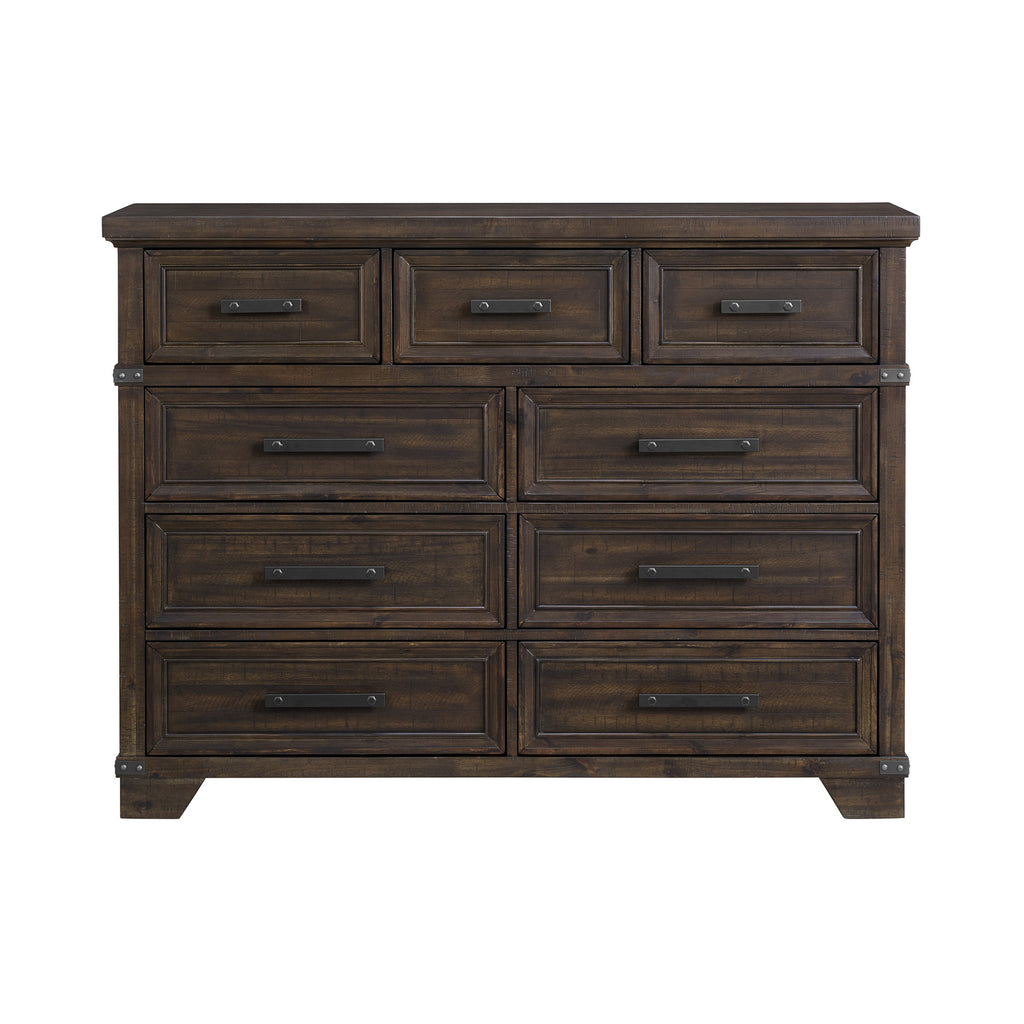 Colorado City 9-Drawer Dresser In Charcoal