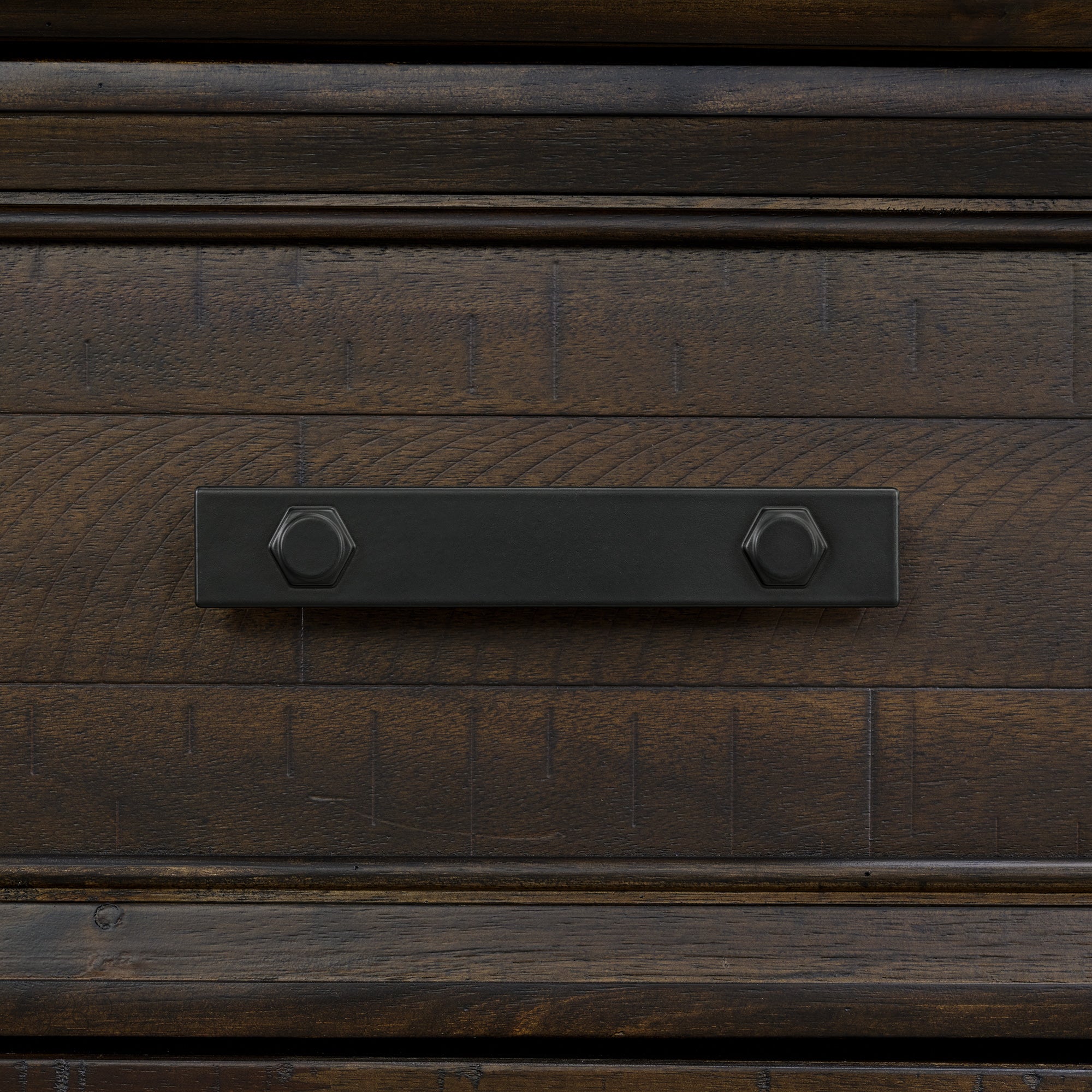 Colorado City 6-Drawer Door Chest In Charcoal