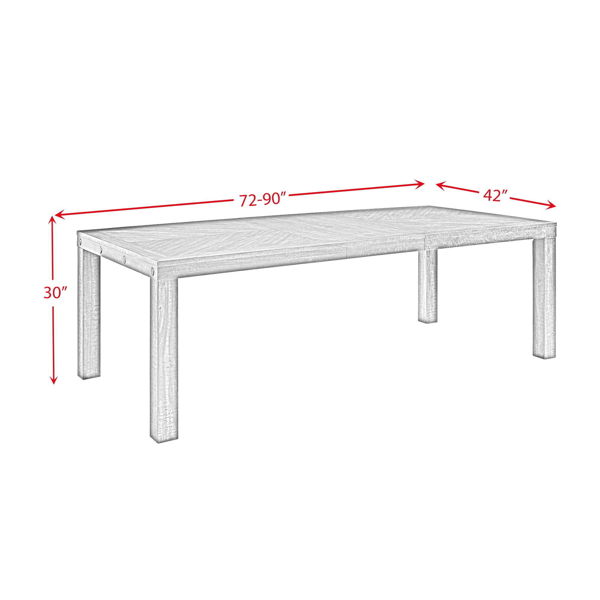 Colorado Dining Height Table Charcoal