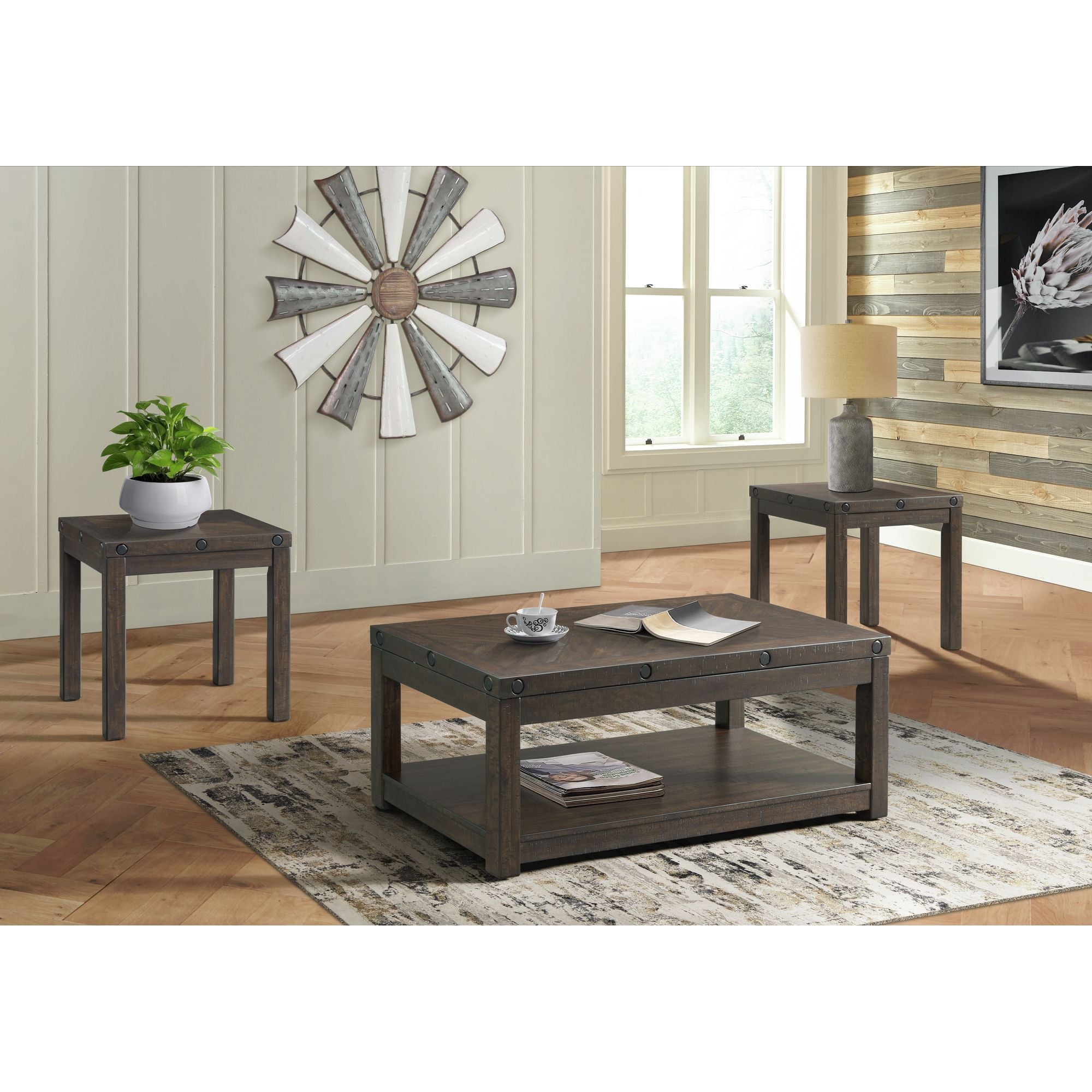 Colorado Occasional End Table w/Usb/Power Charcoal