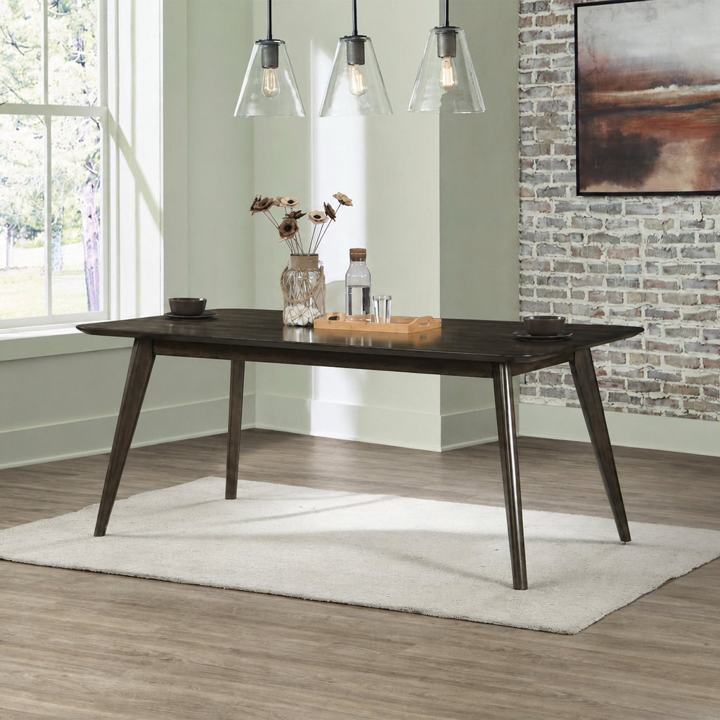 Rex 72" Fixed Top Rectangle Dining Table-Walnut