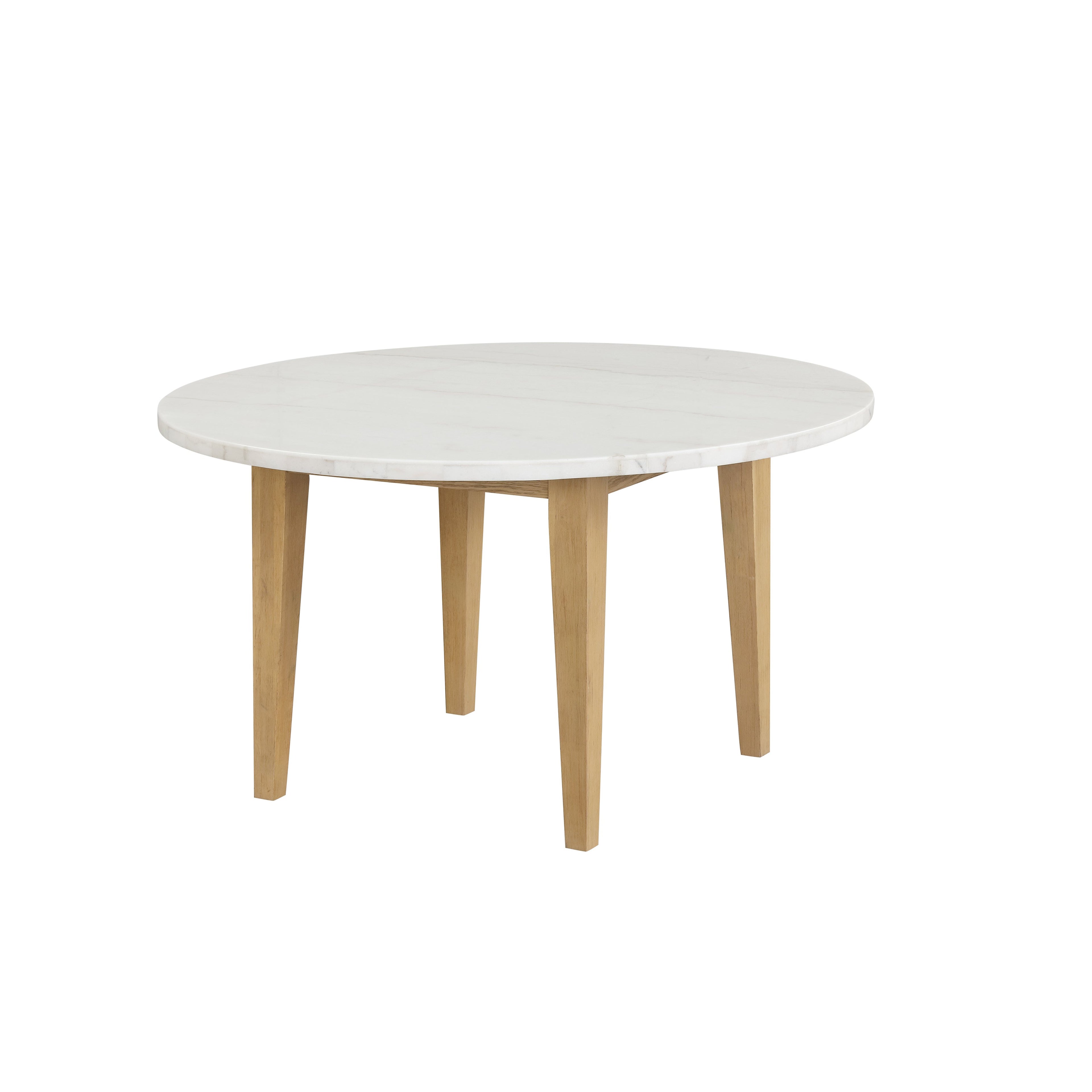 Essence 54" Round Dining Table w/Marble Top-Natural