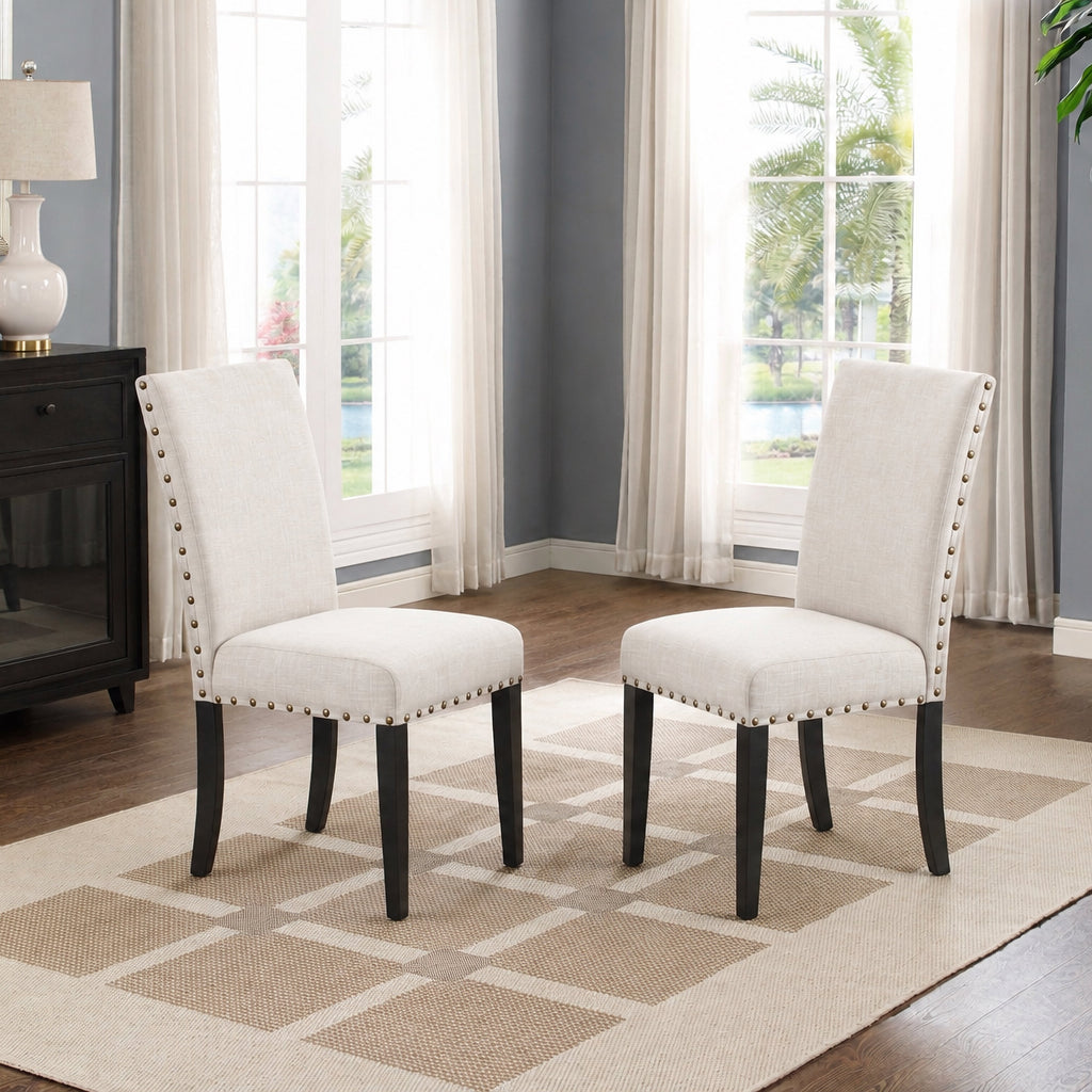 Crispin Natural Beige Dining Chair- (2/Ctn)