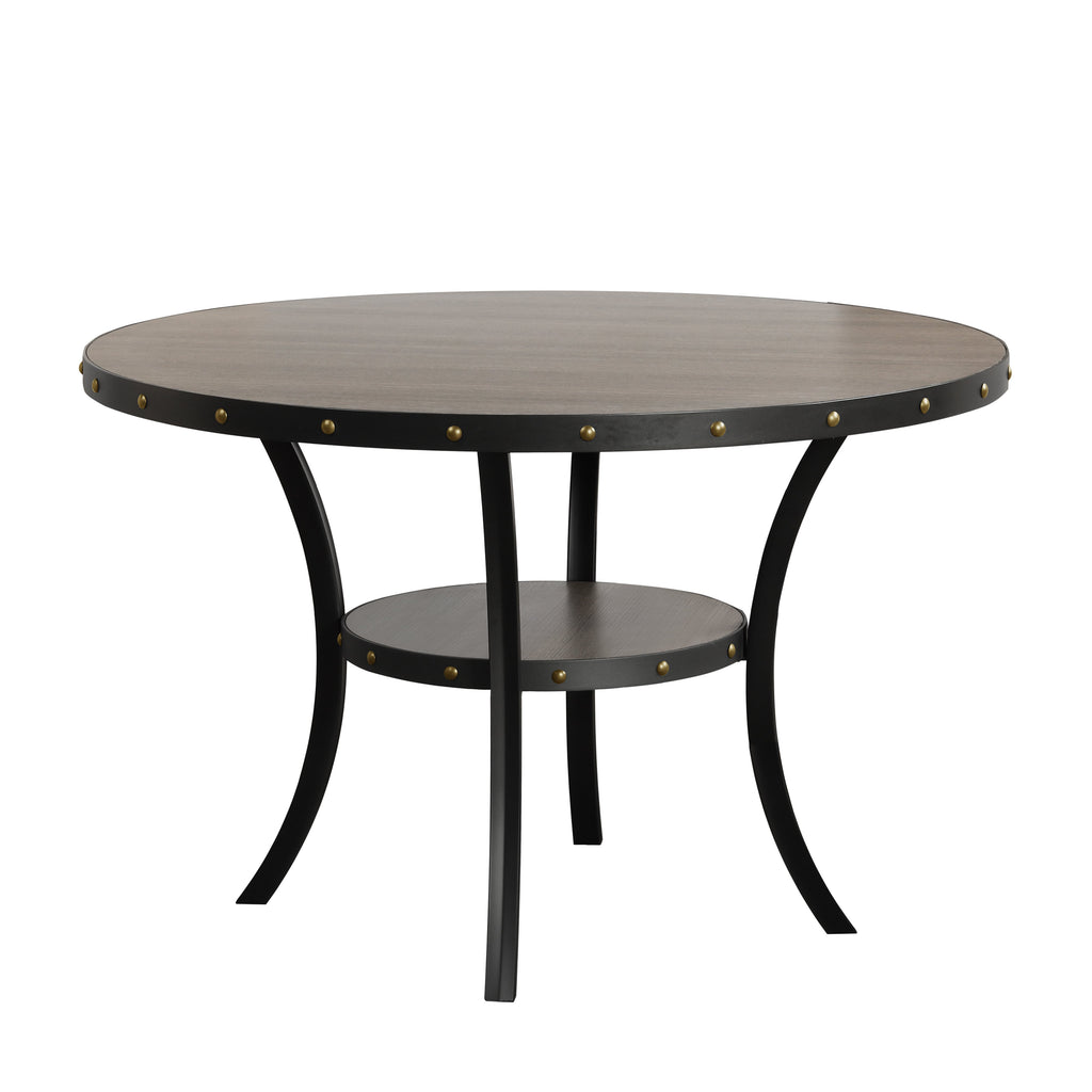 Crispin 48" Round Dining Table-Gray