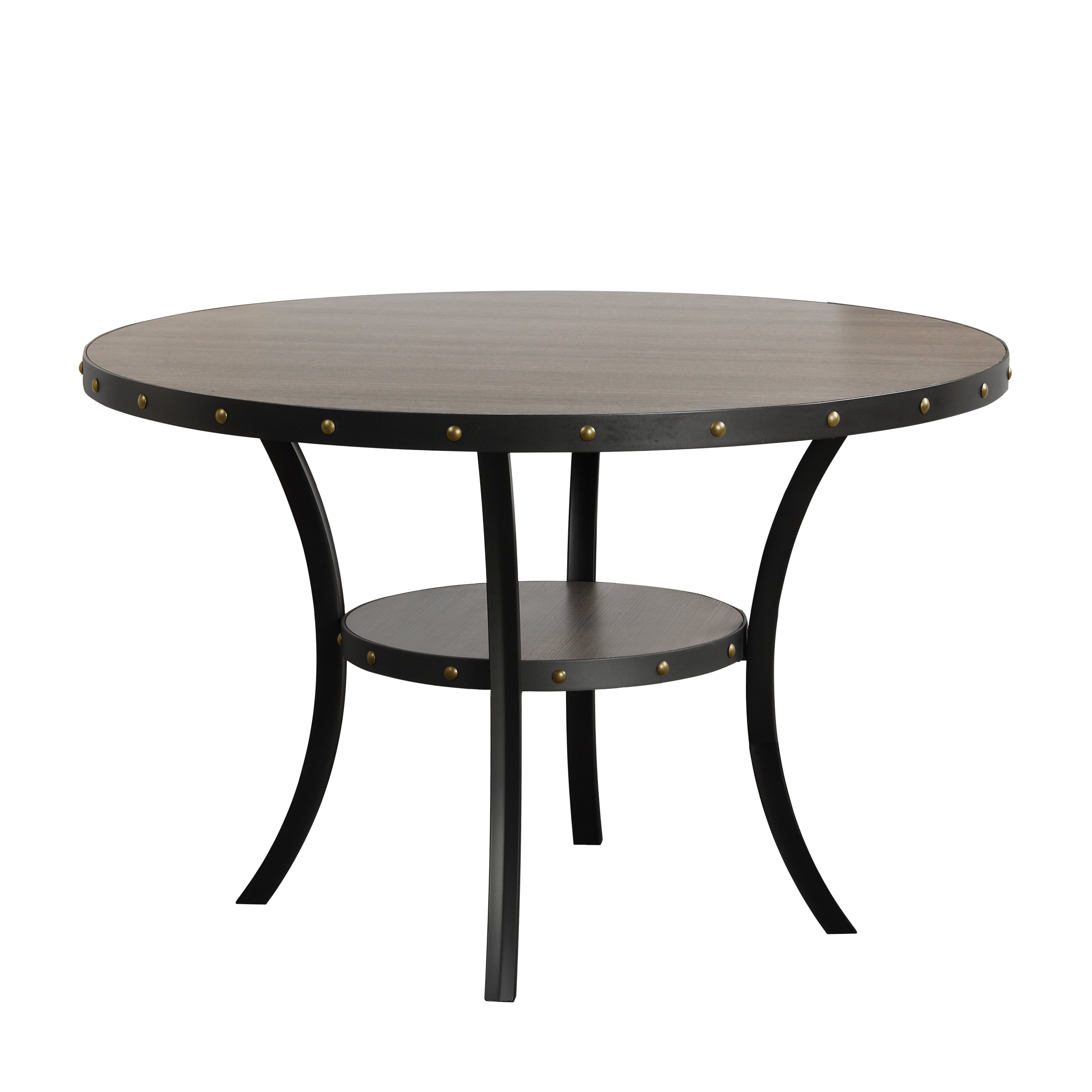 Crispin 48" Round Dining Table-Gray
