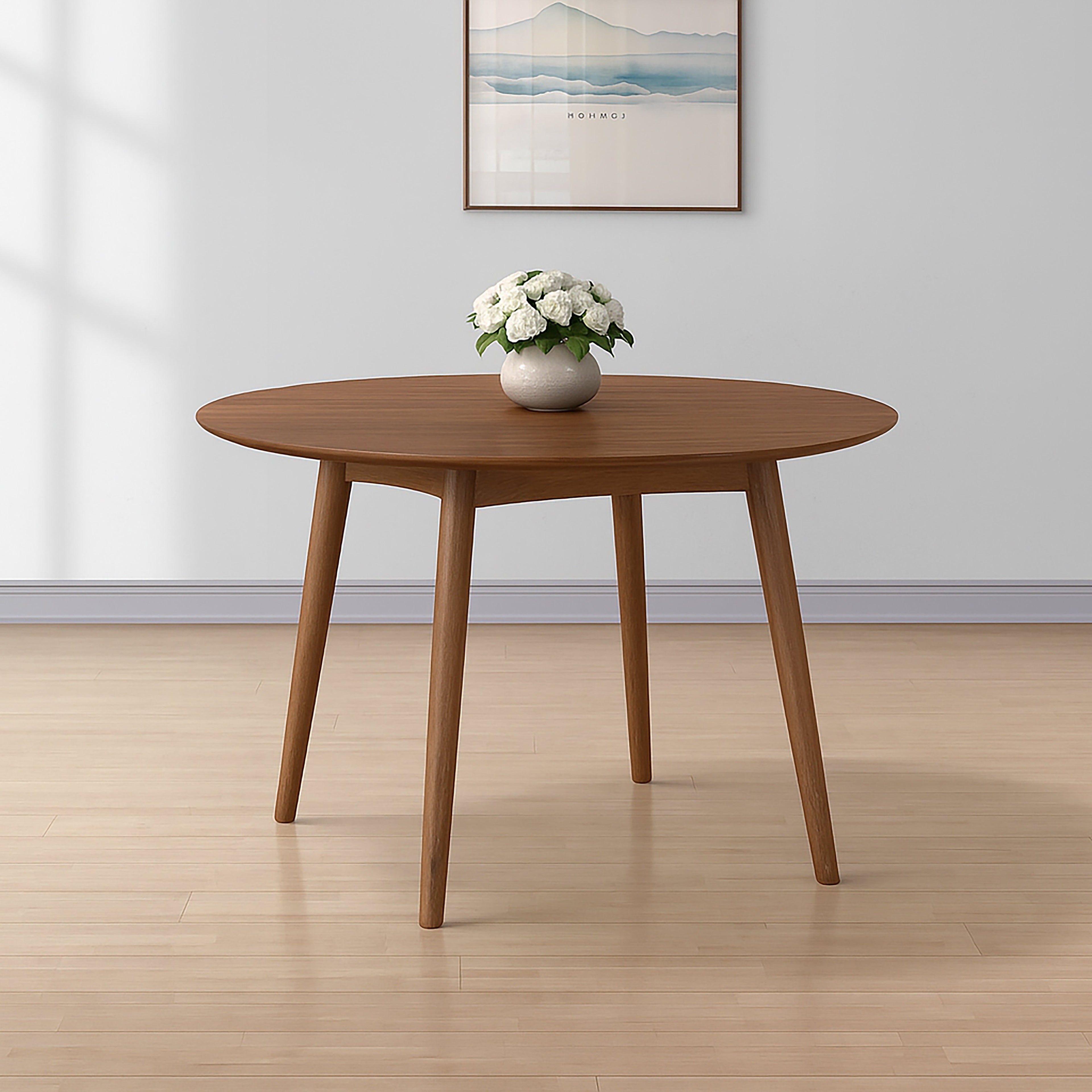 Oscar 47" Round Dining Table - Walnut