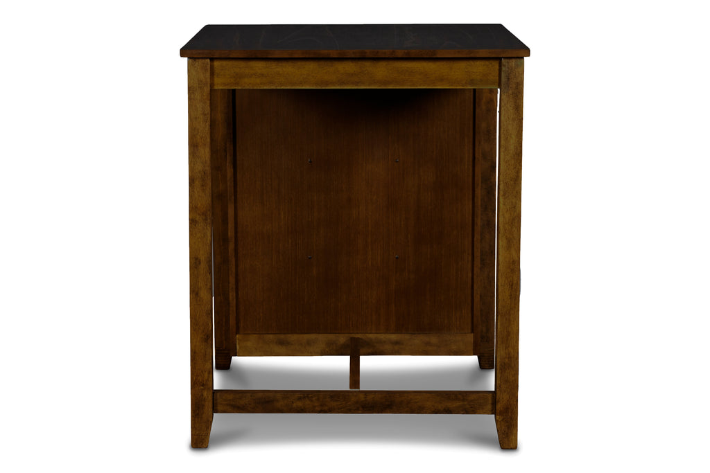 Gia 3 Pc 30" Storage Counter Table & 2 Chairs-Brown