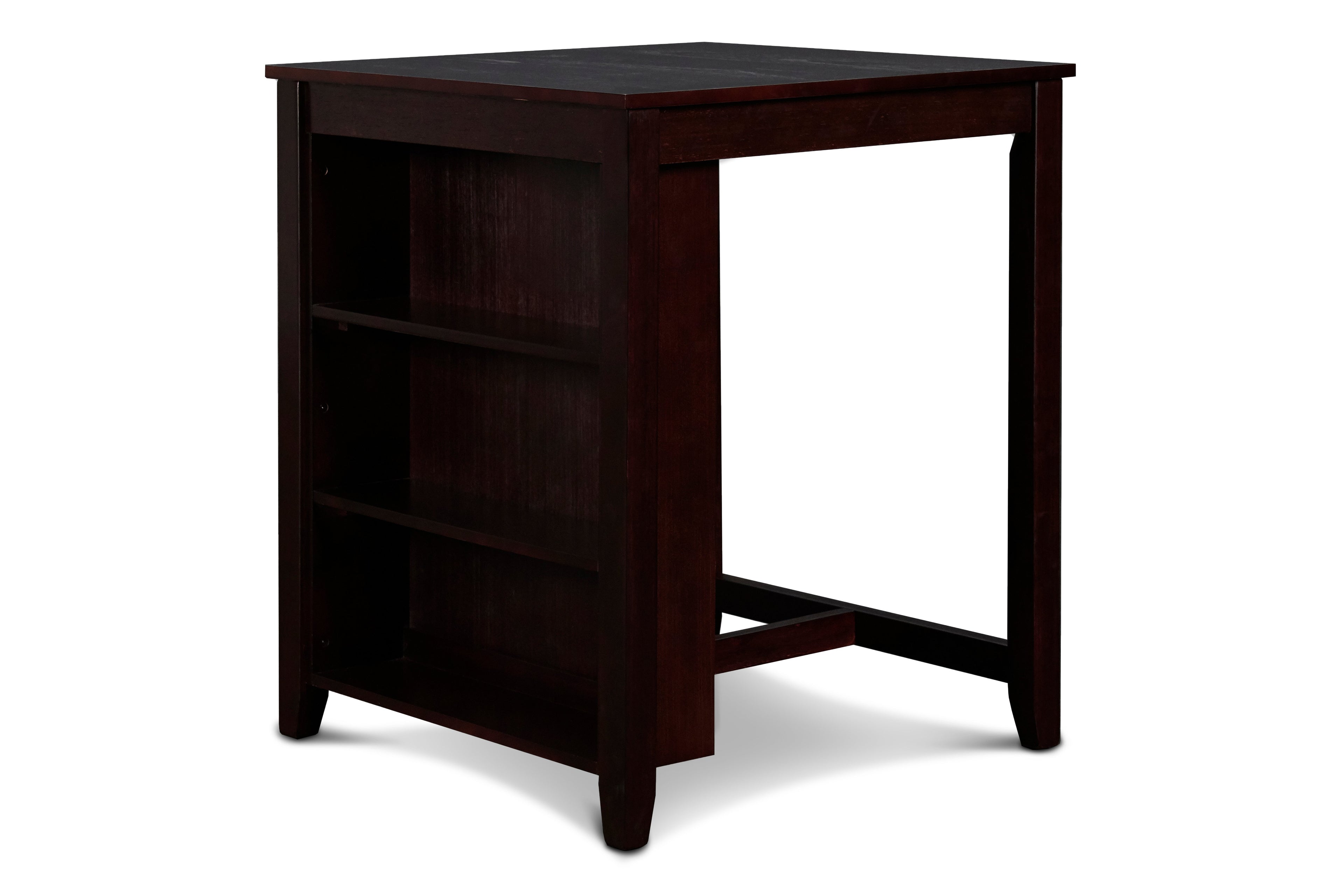 Gia 3 Pc 30" Storage Counter Table & 2 Chairs-Ebony