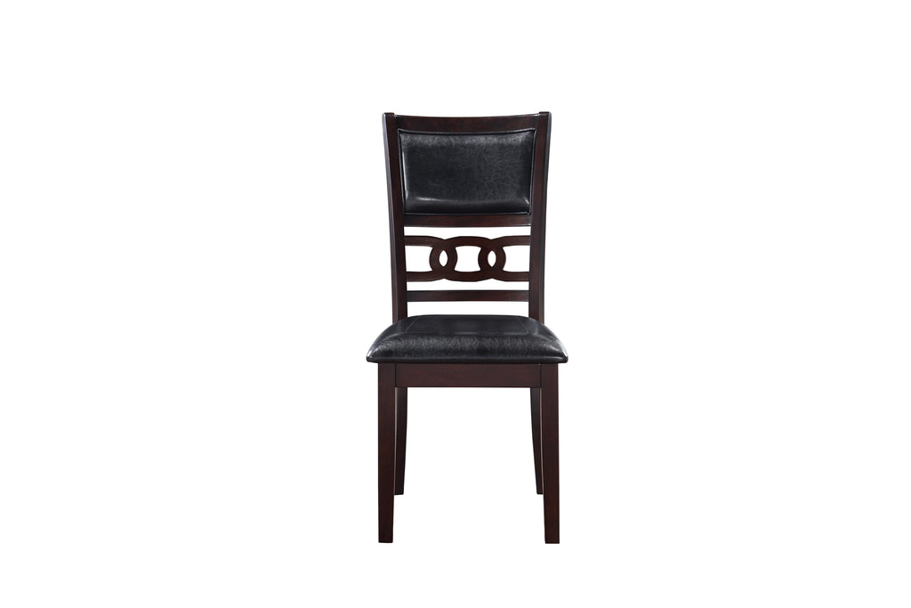 Gia 5 Pc 47" Round Dining Table & 4 Chairs-Ebony
