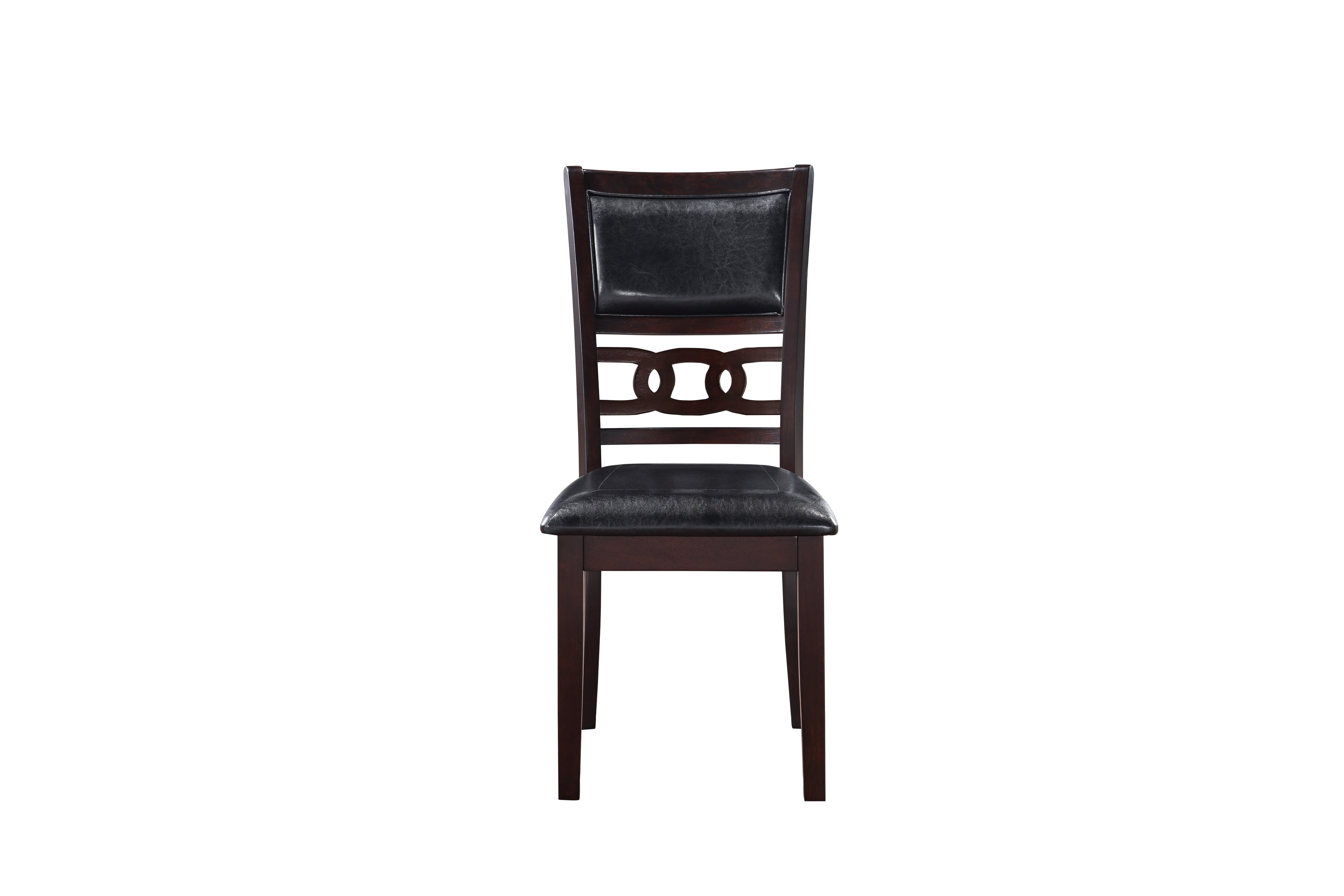 Gia 5 Pc 47" Round Dining Table & 4 Chairs-Ebony