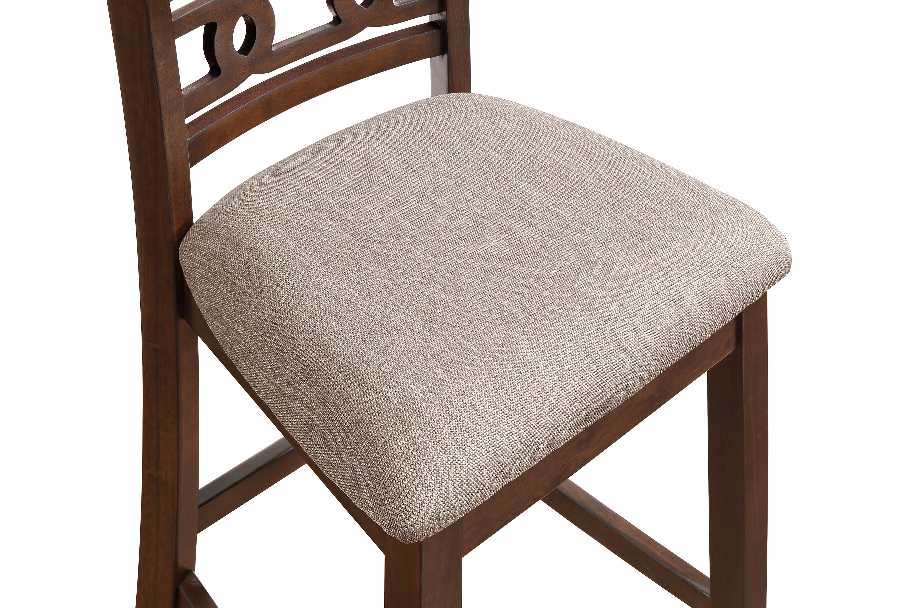 Gia 5 Pc 42" Square Counter Table & 4 Chairs-Cherry