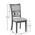 Gia 5 Pc 48" Rectangle Dining Table & 4 Chairs-Gray