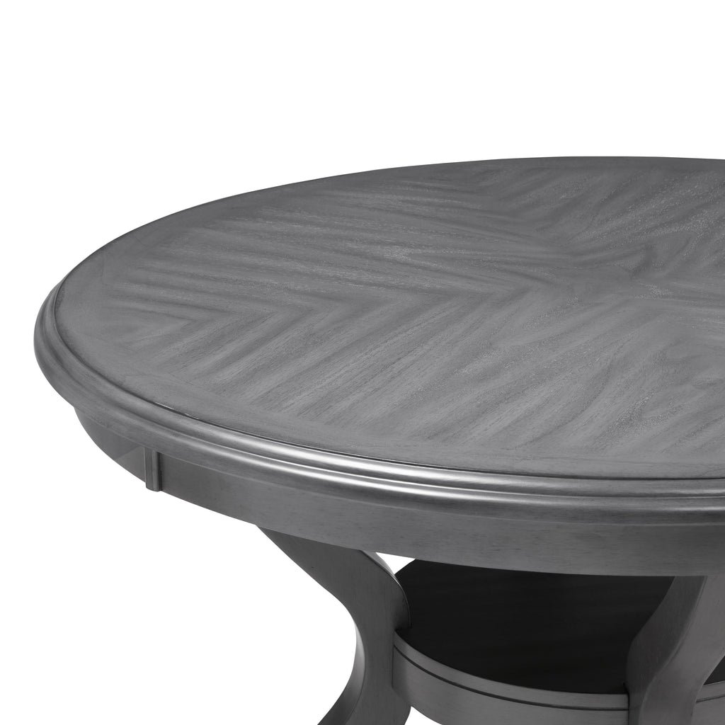 Cori Round Dining 5 Pc Set-Gray