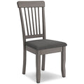 Shullden Dining Chair in Gray, angle view