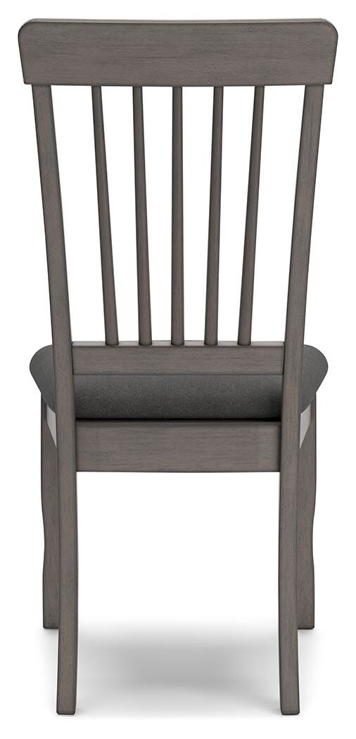 Shullden Dining Chair in Gray, back view