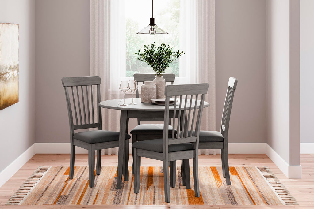 Shullden Drop Leaf Dining Table in Gray, alternate view 9