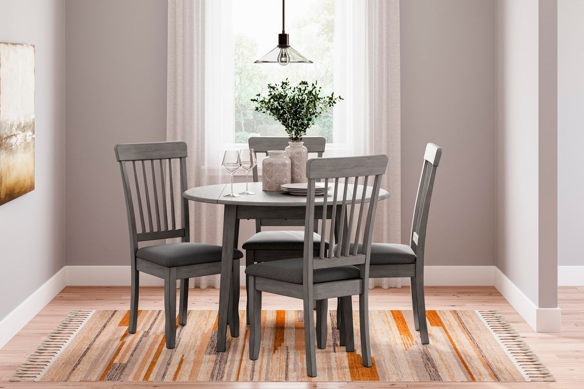 Shullden Drop Leaf Dining Table in Gray, alternate view 9