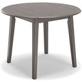 Shullden Drop Leaf Dining Table in Gray, angle view