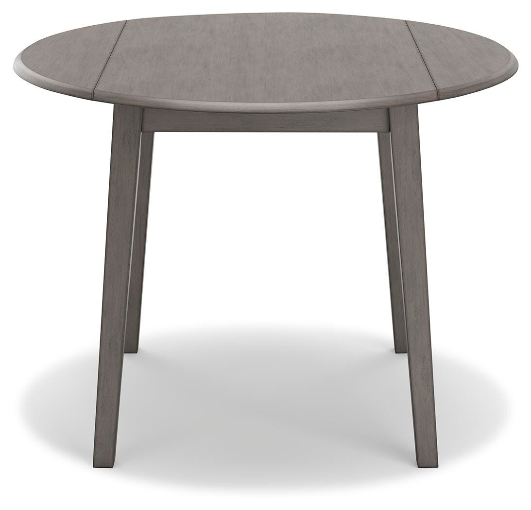 Shullden Drop Leaf Dining Table in Gray, front view