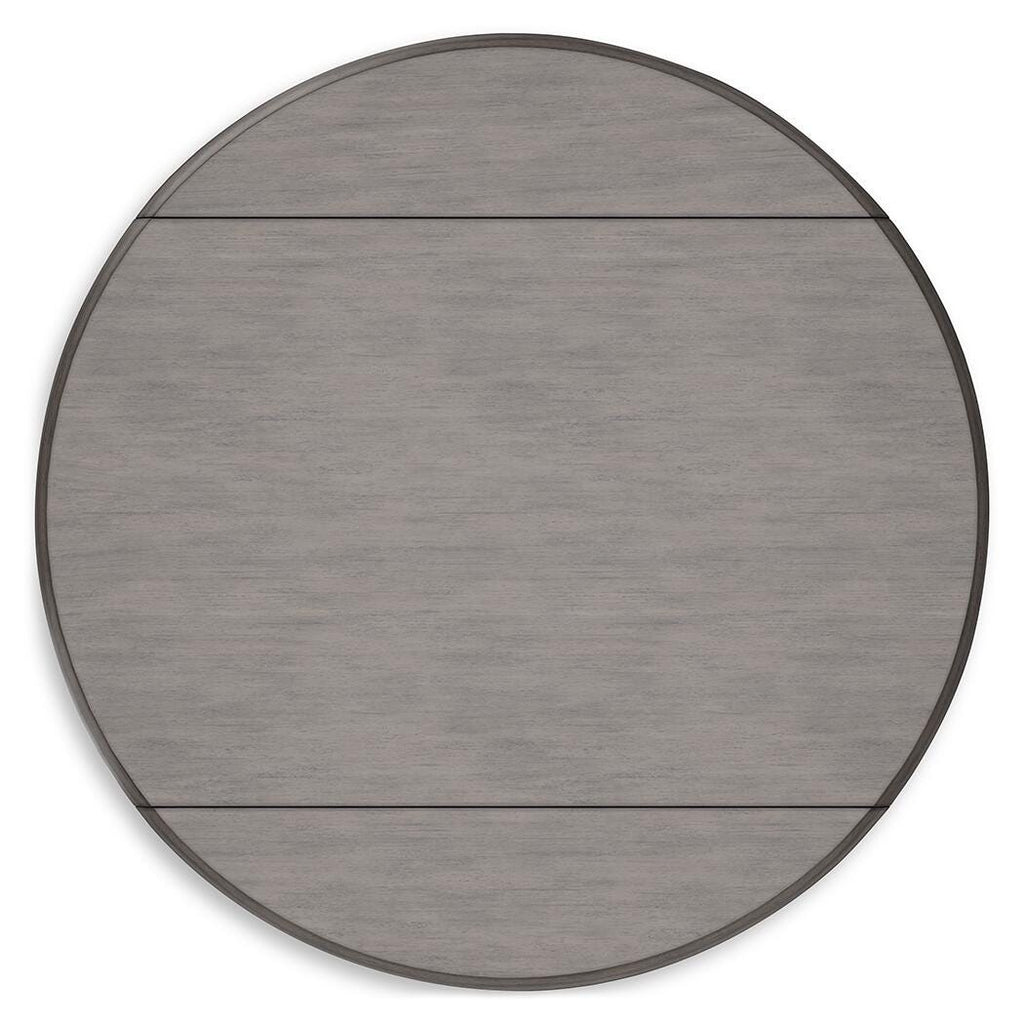 Shullden Drop Leaf Dining Table in Gray, top view