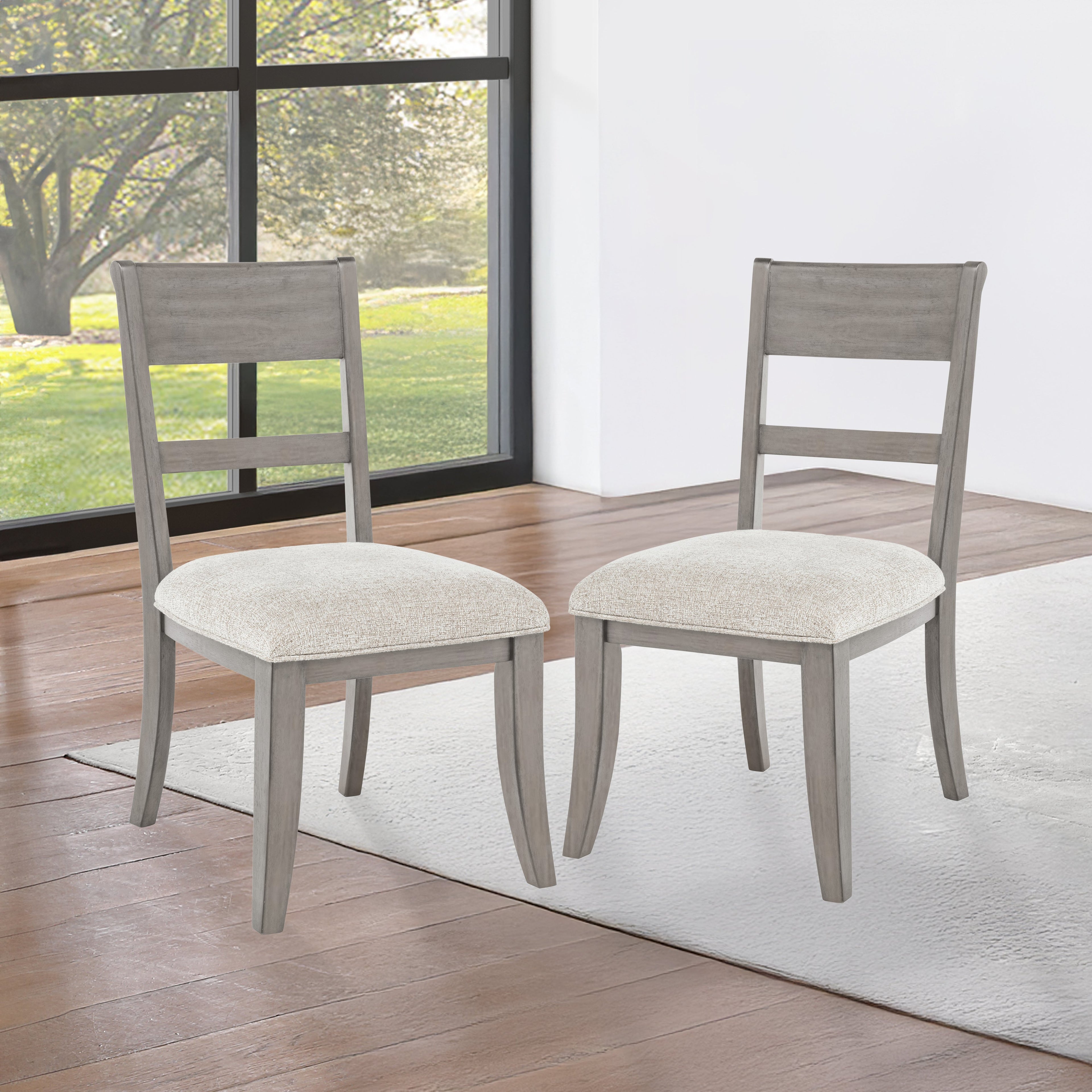 Mariana Wood Back Side Chair (2 Per Carton)-Vintage Crème