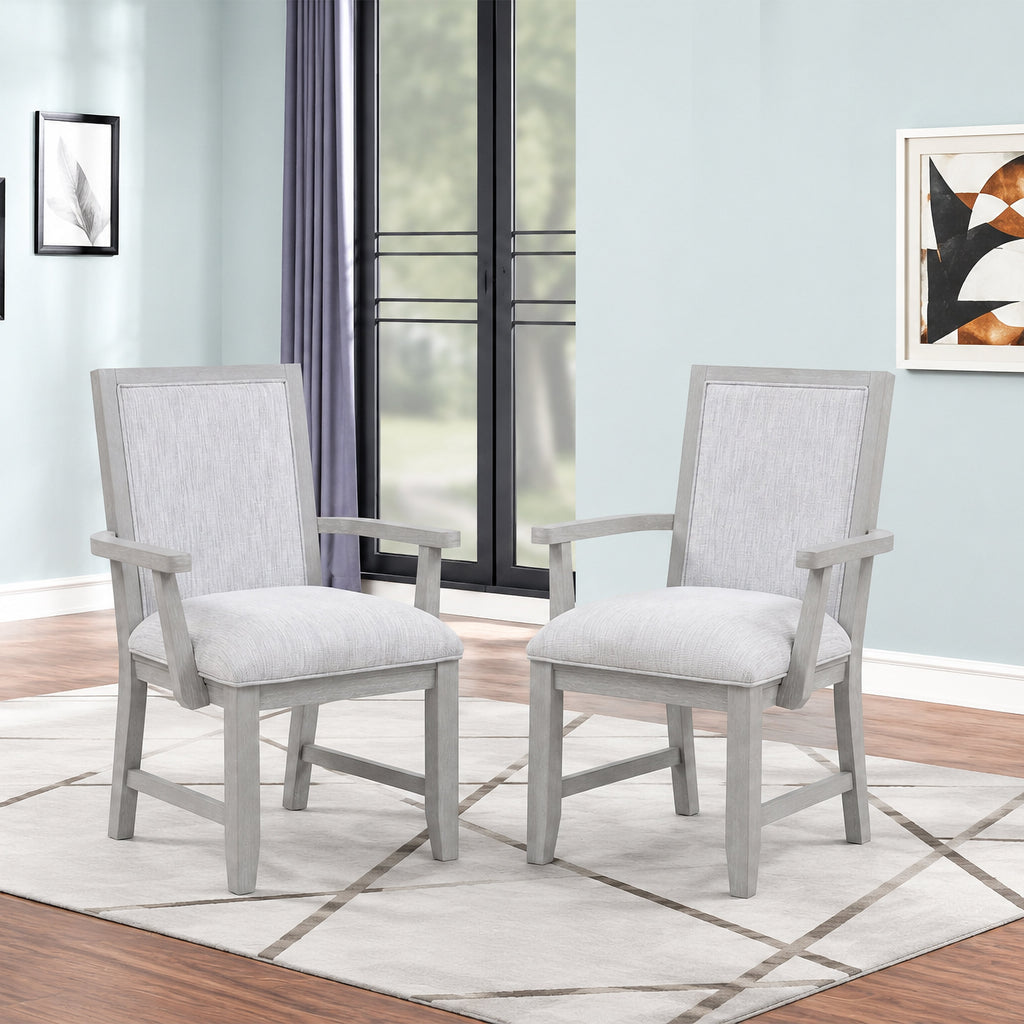 Fiona Dining Arm Chair (2 Per Carton)-Mist Gray