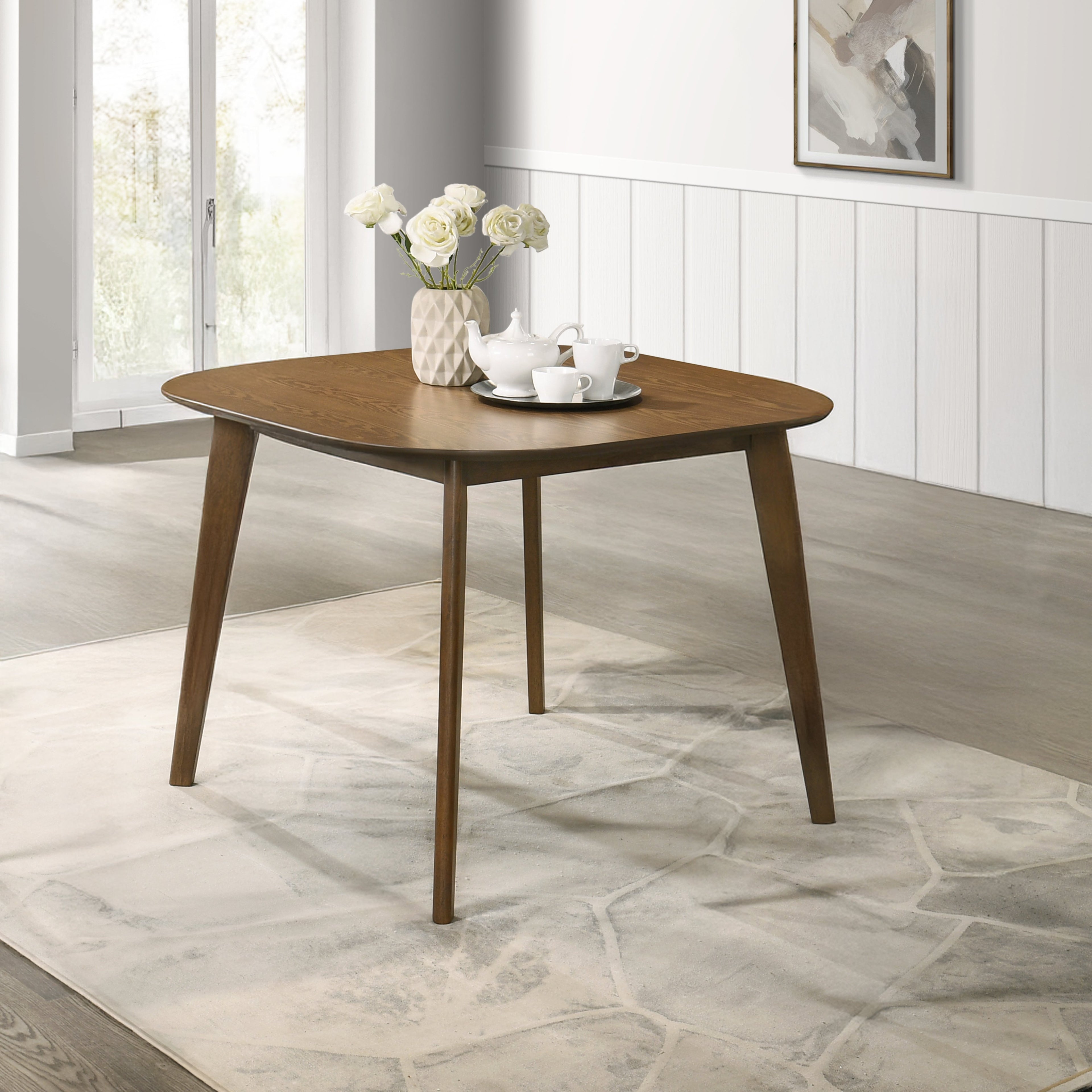 Miller 39" Square Dining Table-Walnut