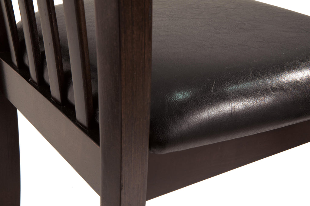 Hammis Dining Chair in Dark Brown, detail view