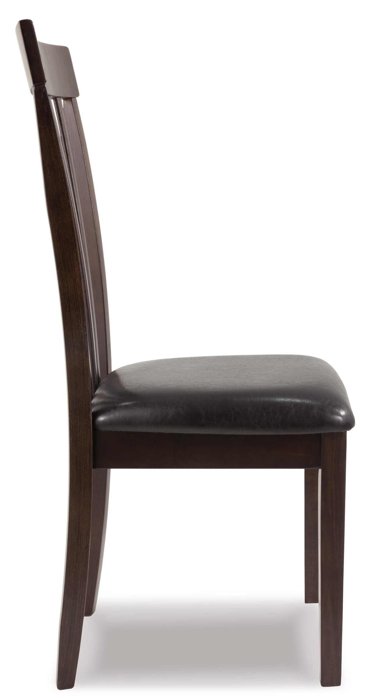 Hammis Dining Chair in Dark Brown, side view