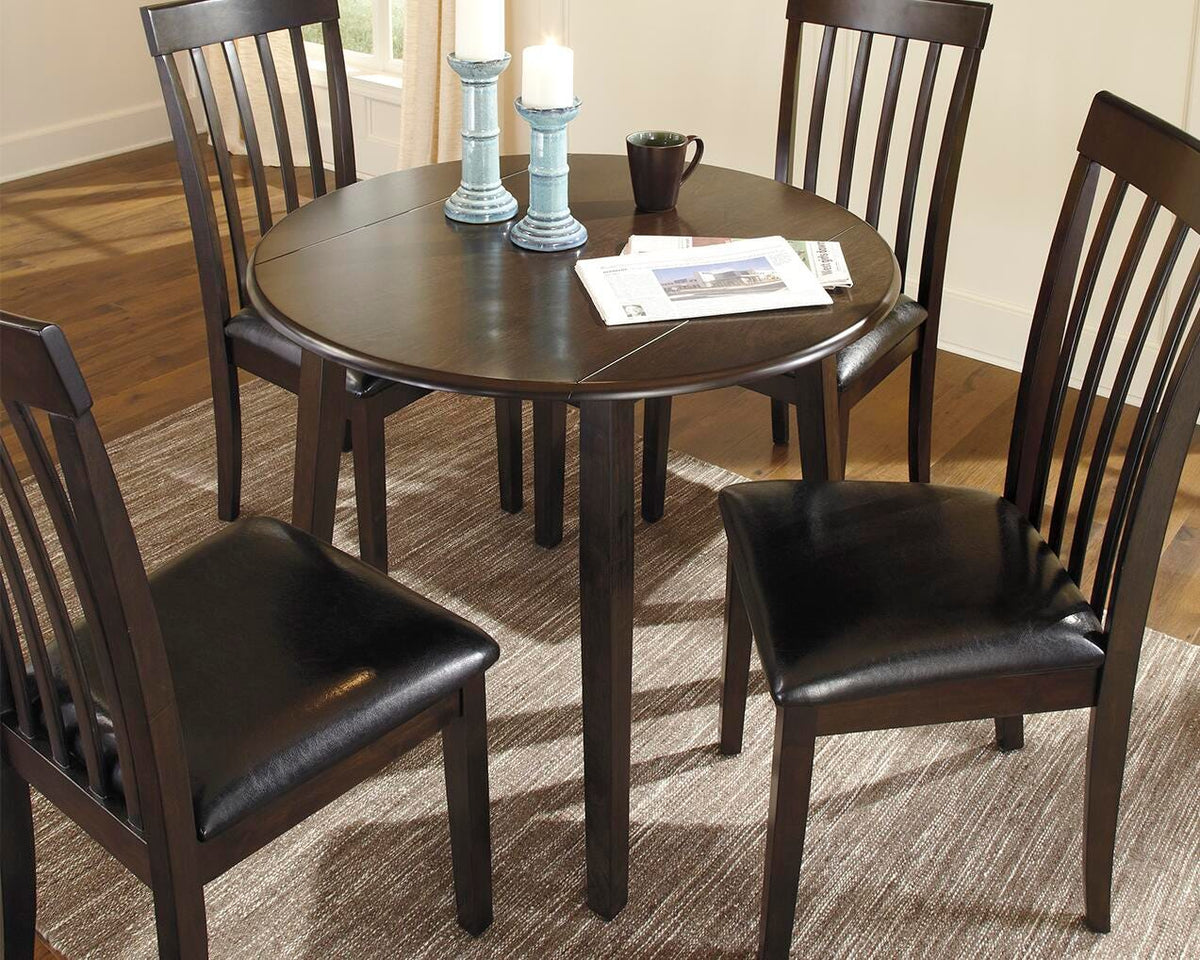 Hammis Dining Drop Leaf Table in Dark Brown, lifestyle view